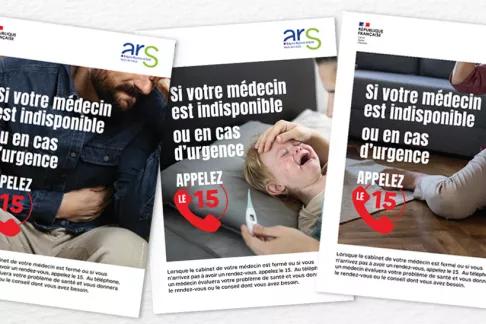 Si votre médecin est indisponible, ou en cas d’urgence, appelez le 15