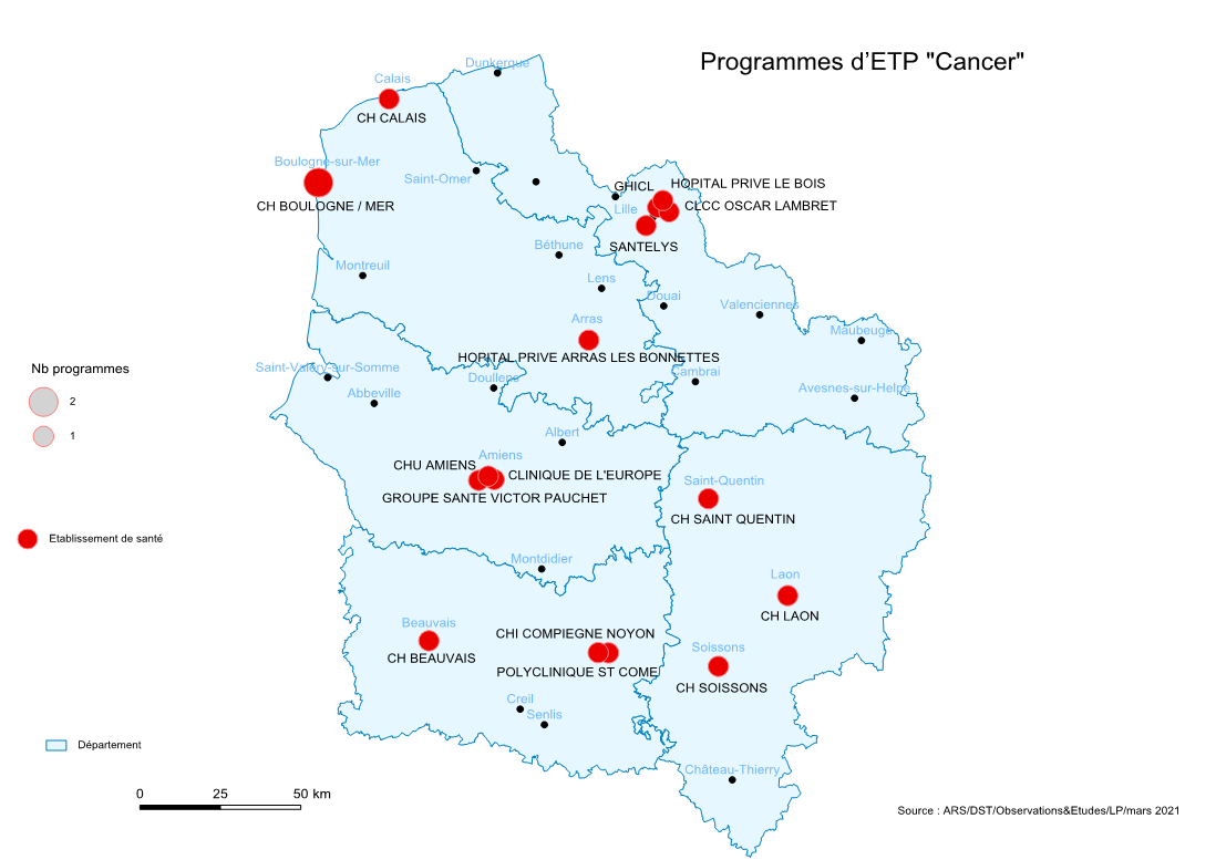 Carte programmes d’ETP cancer 2021