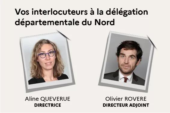 Photos des 2 interlocuteurs du Nord, Aline Queverue directrice et Olivier Rovere son adjoint