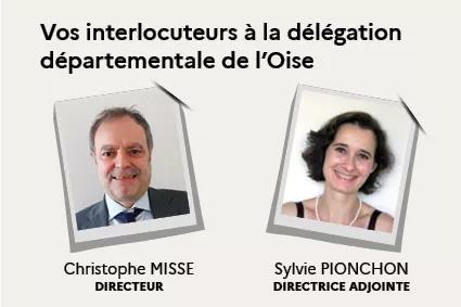 photos des 2 interloculeurs de l'Oise Christophe Misse, directeur et Sylvie Pionchon son Adjointe