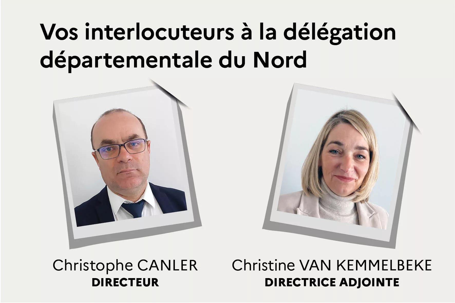 Photos des 2 interlocuteurs du Nord, Jean-Christophe Canler, directeur et christine Van Kemmelbeke son adjointe