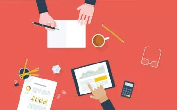 Illustration de deux personnes en plein travail
