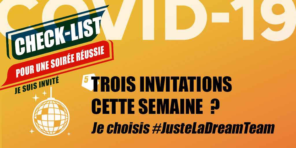 Covid 19 Check List Pour Une Soiree Dream Team Reussie Agence Regionale De Sante Hauts De France