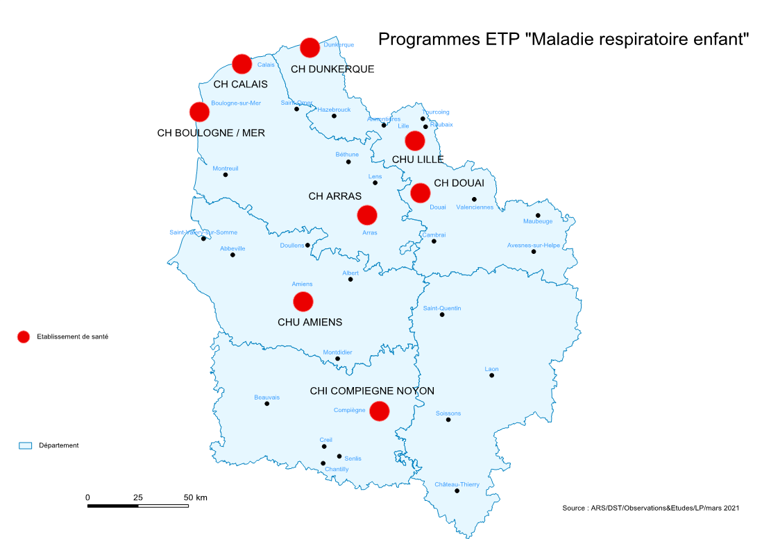 Carte programmes d’ETP maladie respiratoire enfant 2021