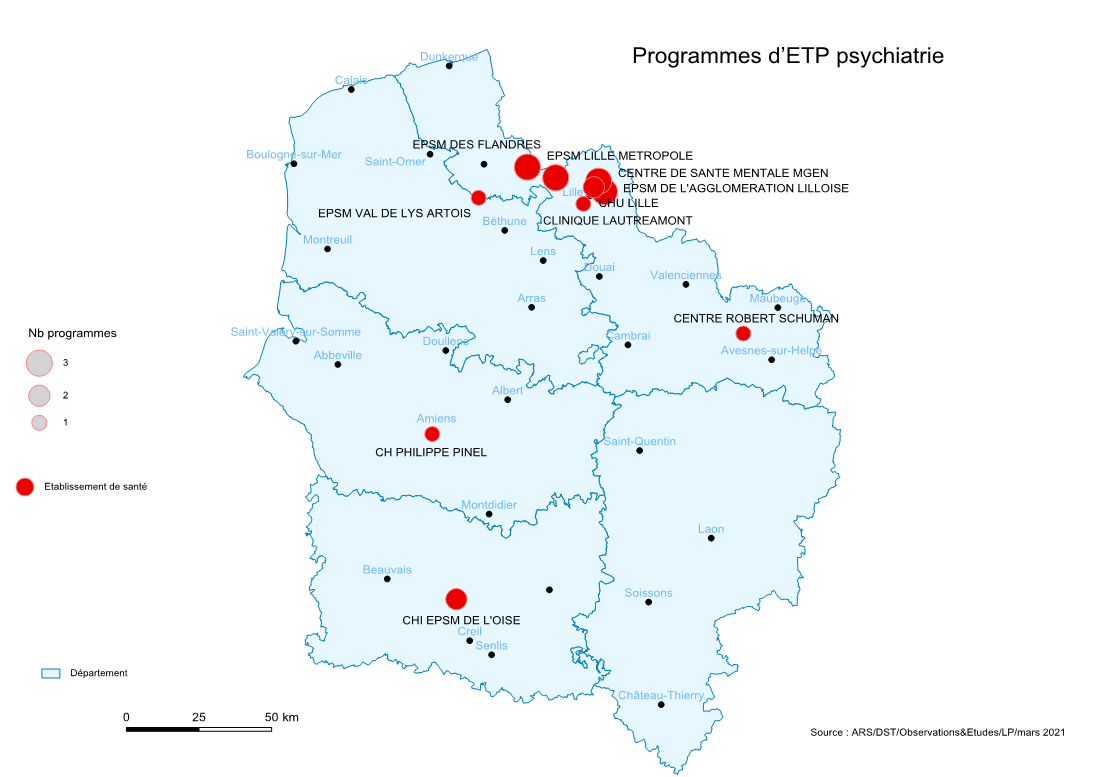 Carte programmes d’ETP maladies psychiatriques 2021
