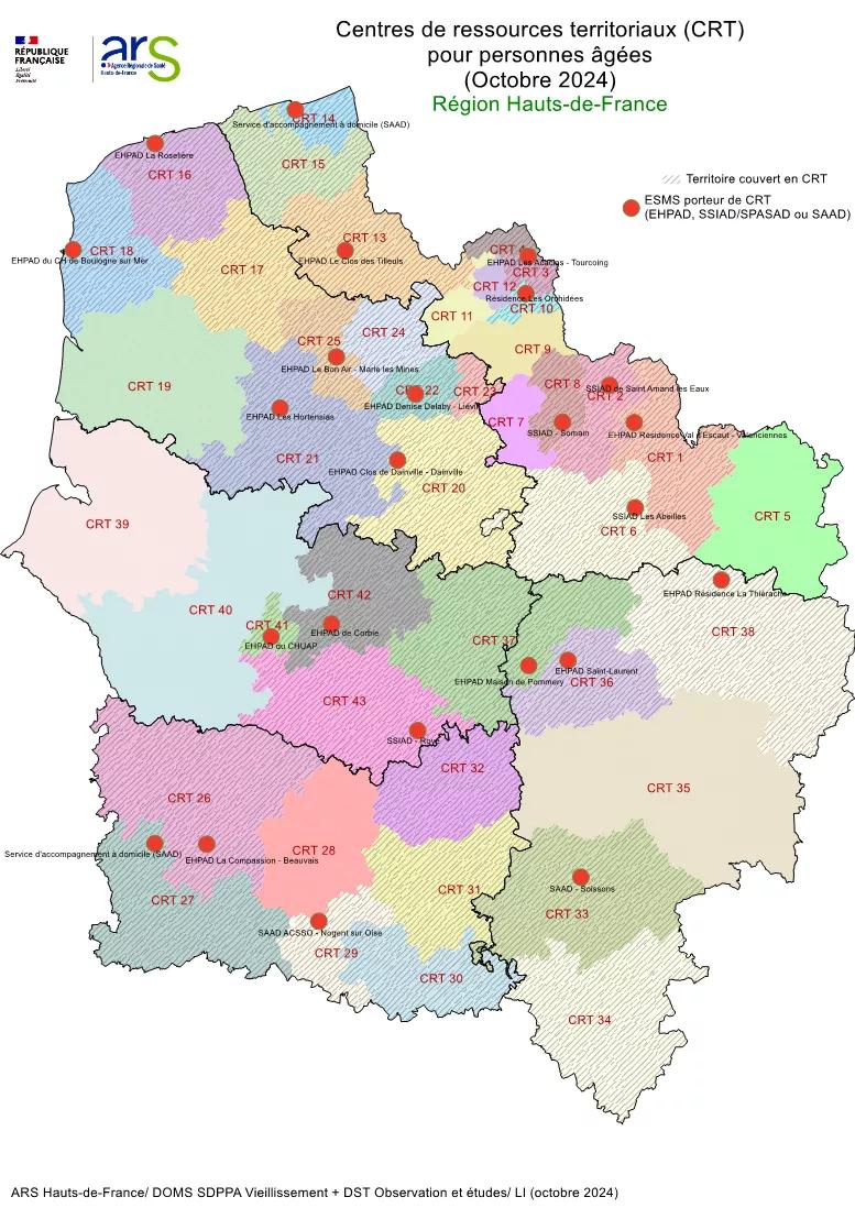 cartographie des 43 CRT pour PA en HdF