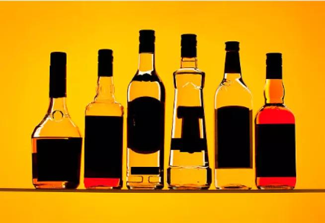 bouteilles d'alcool